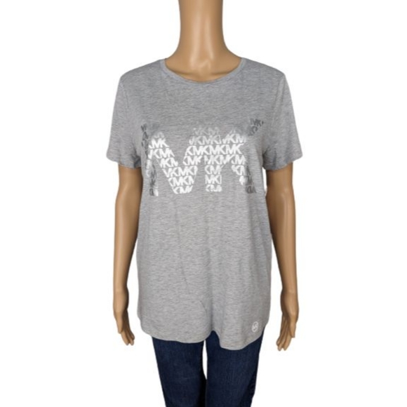 MICHAEL Michael Kors Tops - MICHAEL Michael Kors Gray Logo T-Shirt S